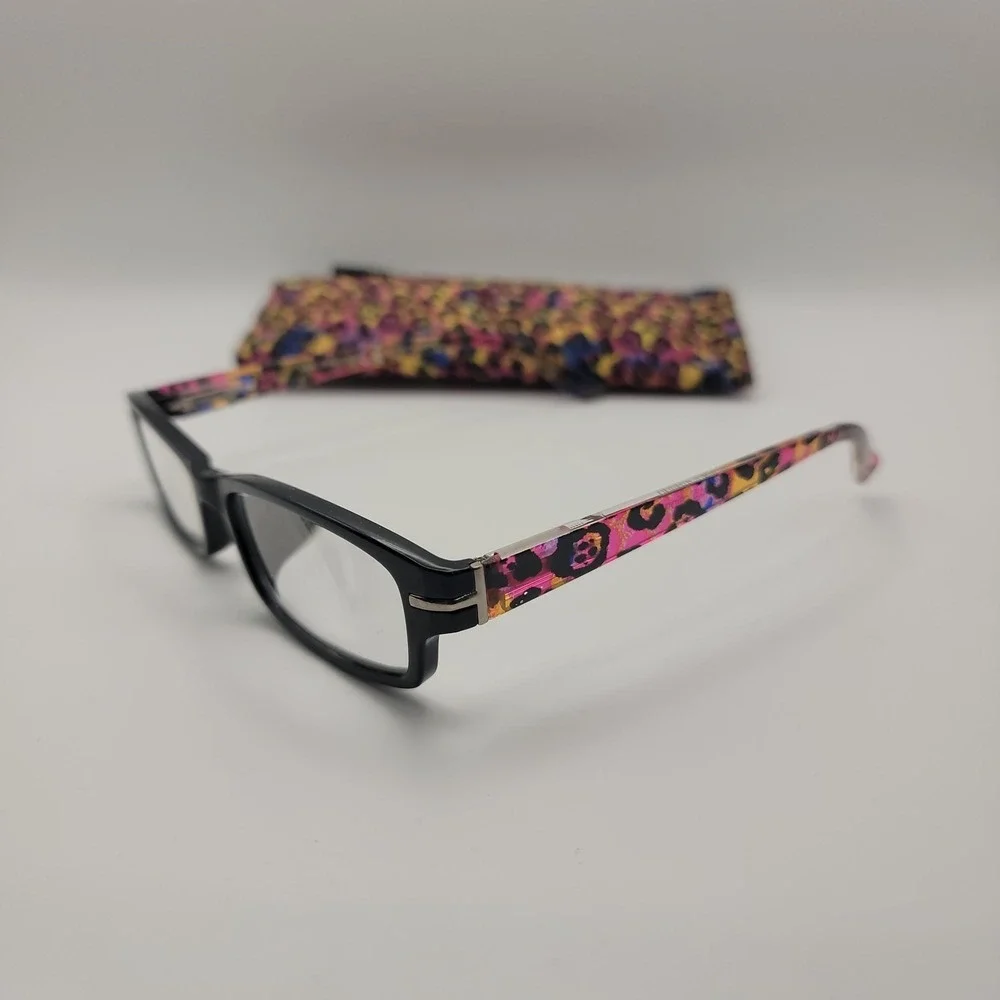 Sight‎ Station Alexa Reading Glasses +2.50 PLO715 Black Pink Leopard 58 PD